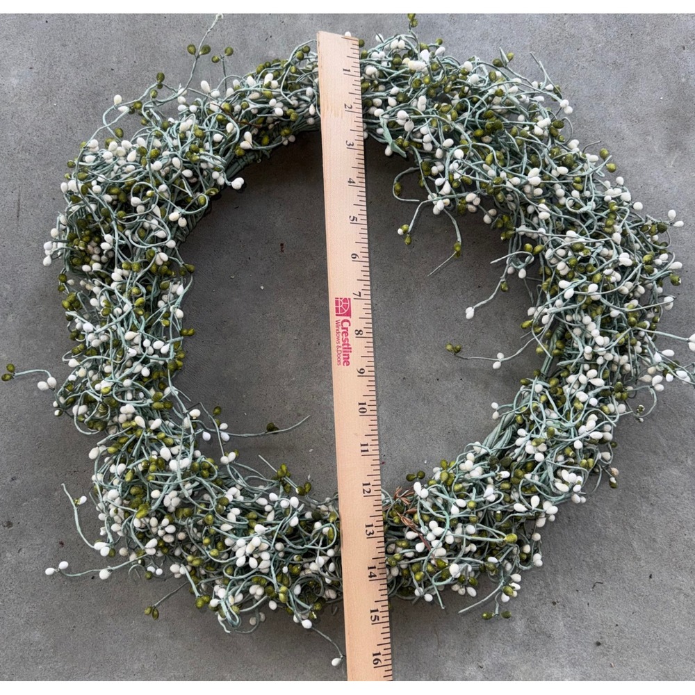 Vine Rustic Cottage Core Wreath Spring Boutique Outdoor Flower Baby's Breath - Picture 4 of 7